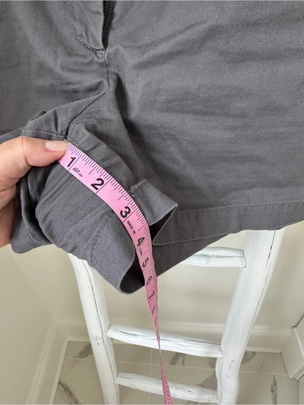 LOFT The Riviera 4” Charcoal Gray Cotton Shorts Size 12